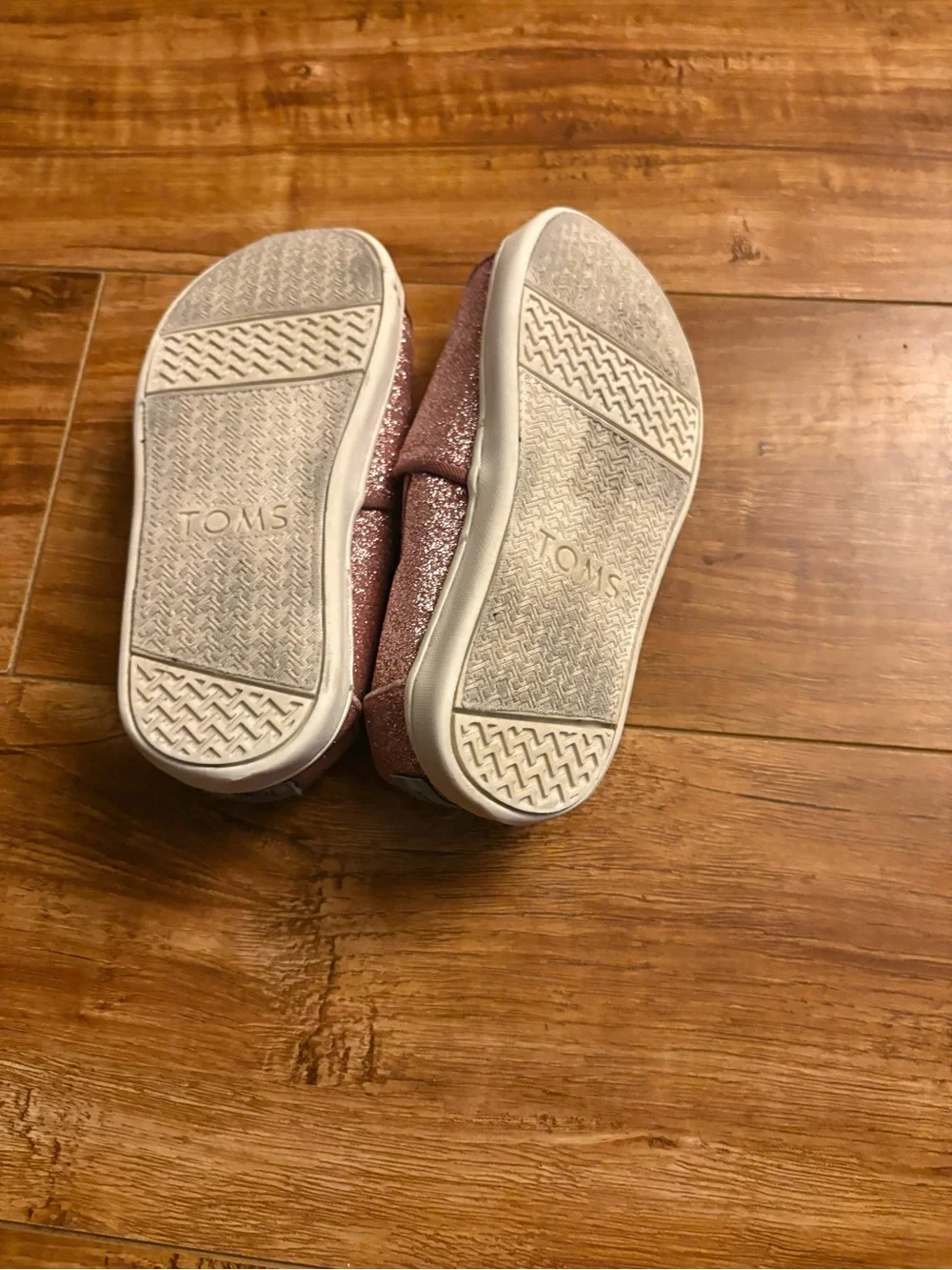 Toms Kids Glitter Slip-On Moccasins - Dusty Rose